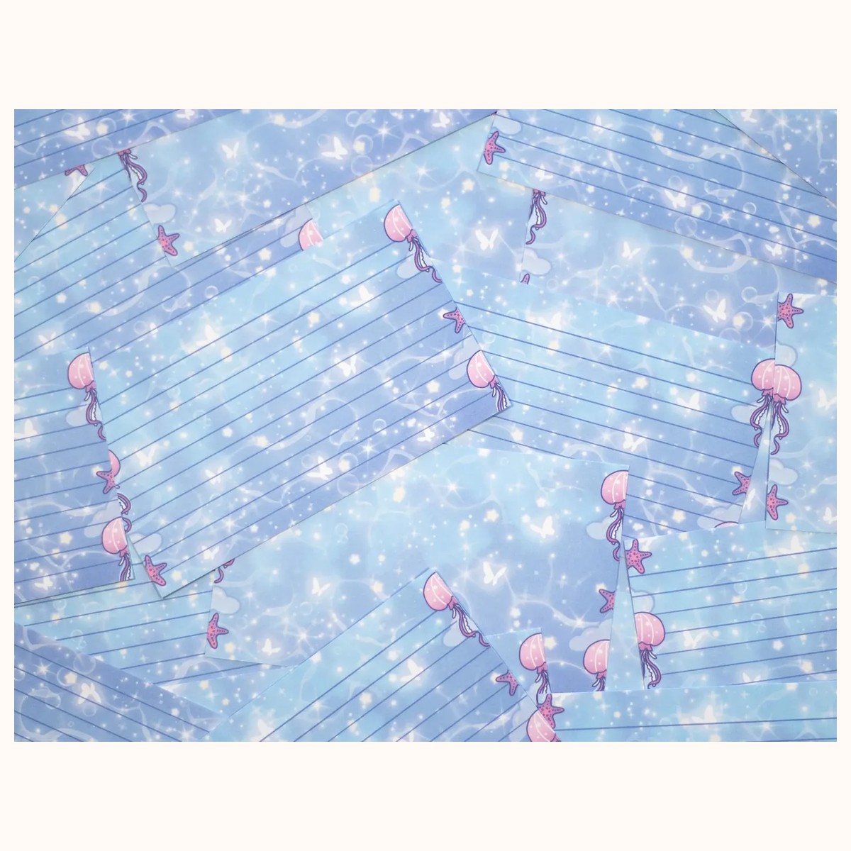 Reading Room Note Cards | Kawaii Aesthetic Stationery Index Note Cards view 3