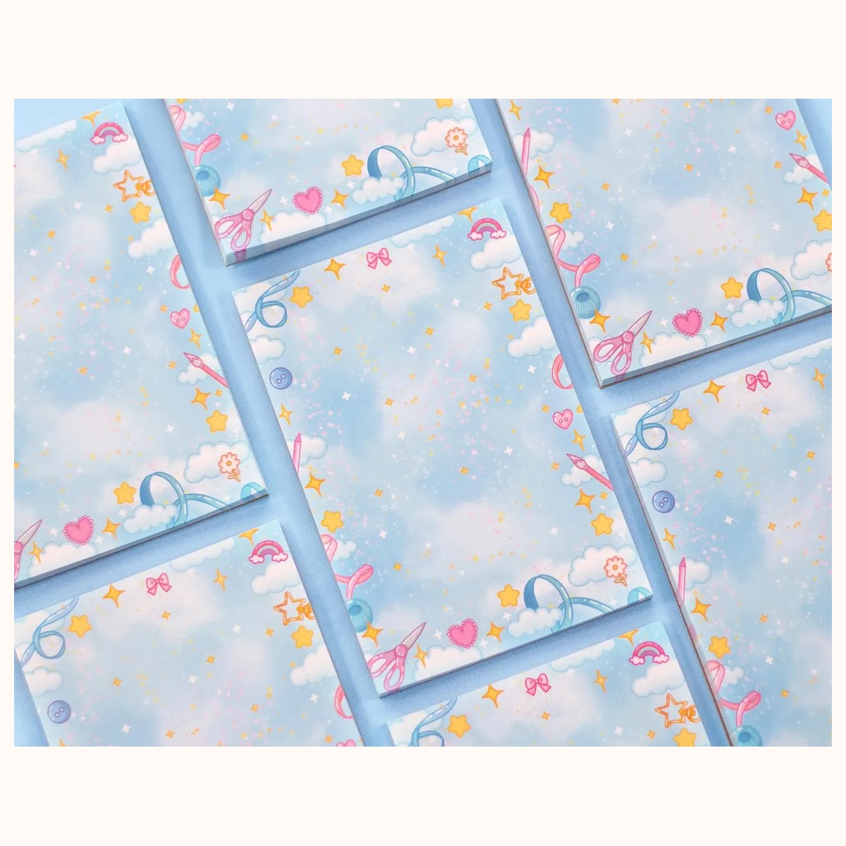 Craft Time Notepad | Cute Dreamy Kawaii Aesthetic Stationery Memo Pad view 3