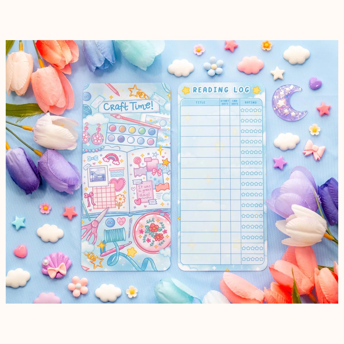 Craft Time Reading Log Bookmark by Farouk Book Store