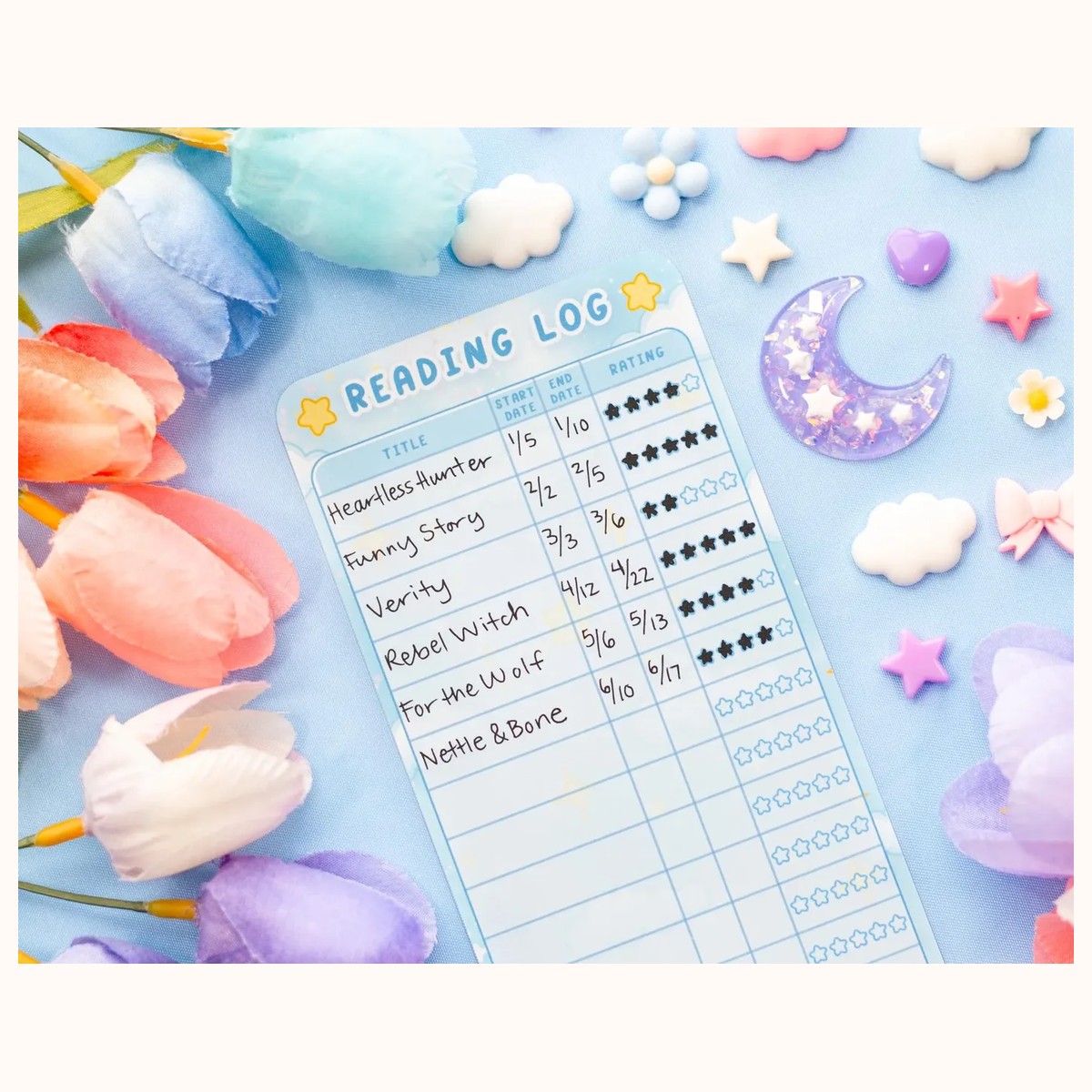 Craft Time Reading Log Bookmark view 5