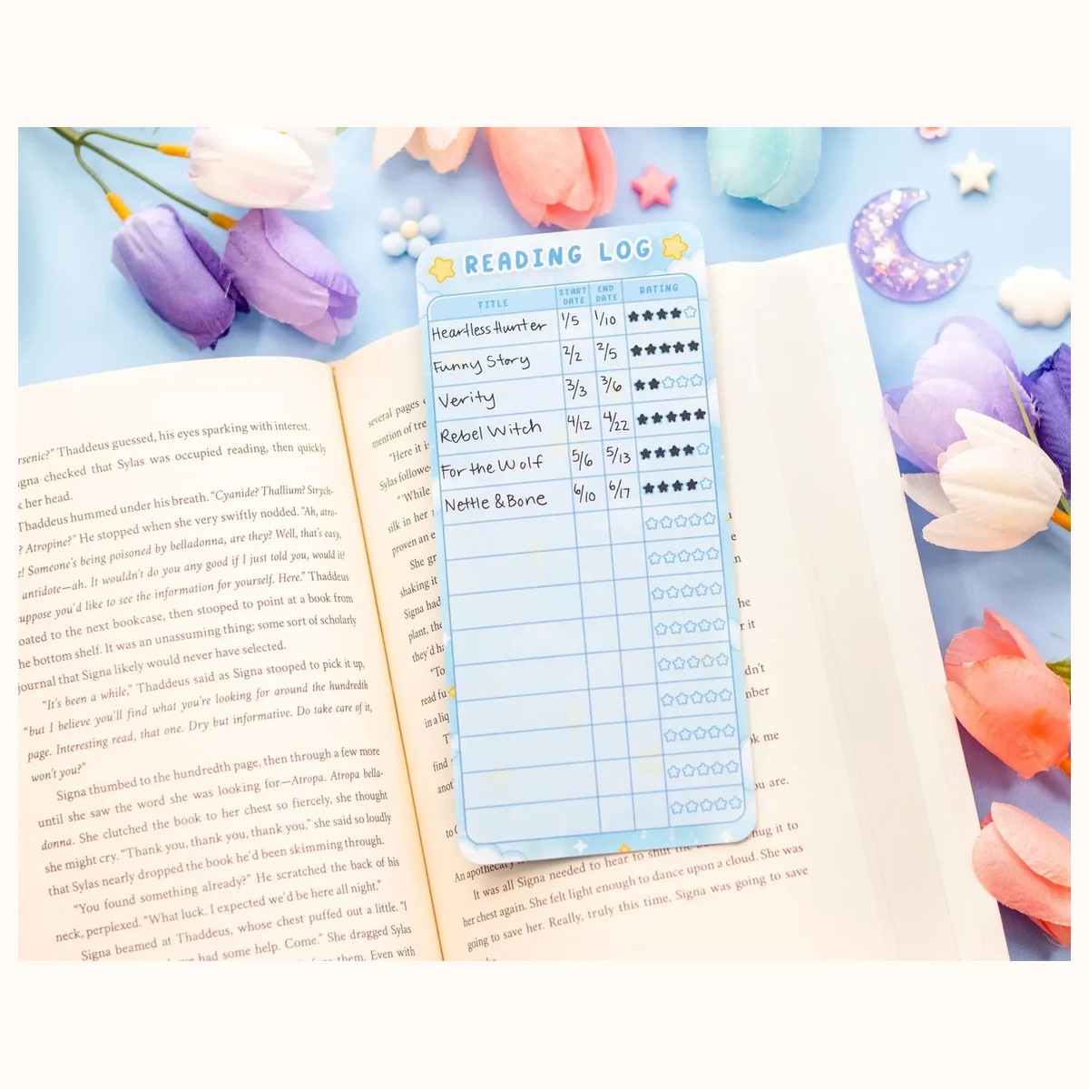 Craft Time Reading Log Bookmark view 7