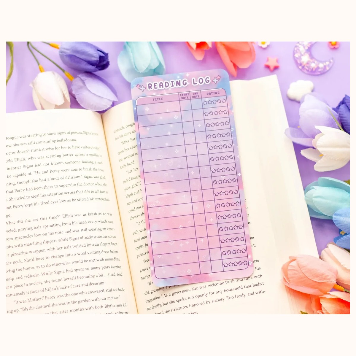 Game Time Reading Log Bookmark view 6