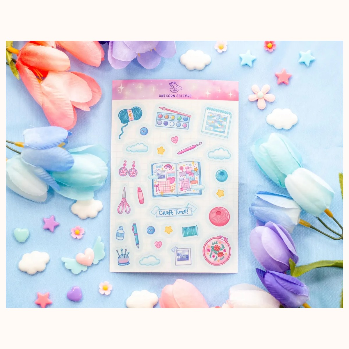 Craft Time Aesthetic Sticker Sheet, stickers from Farouk Book Store
