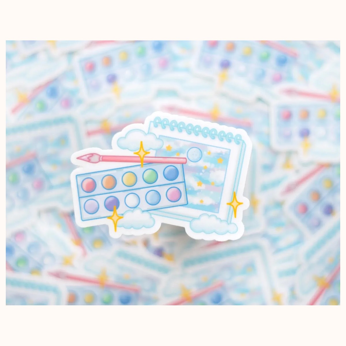Art Sketchbook Cute Aesthetic Vinyl Sticker view 2