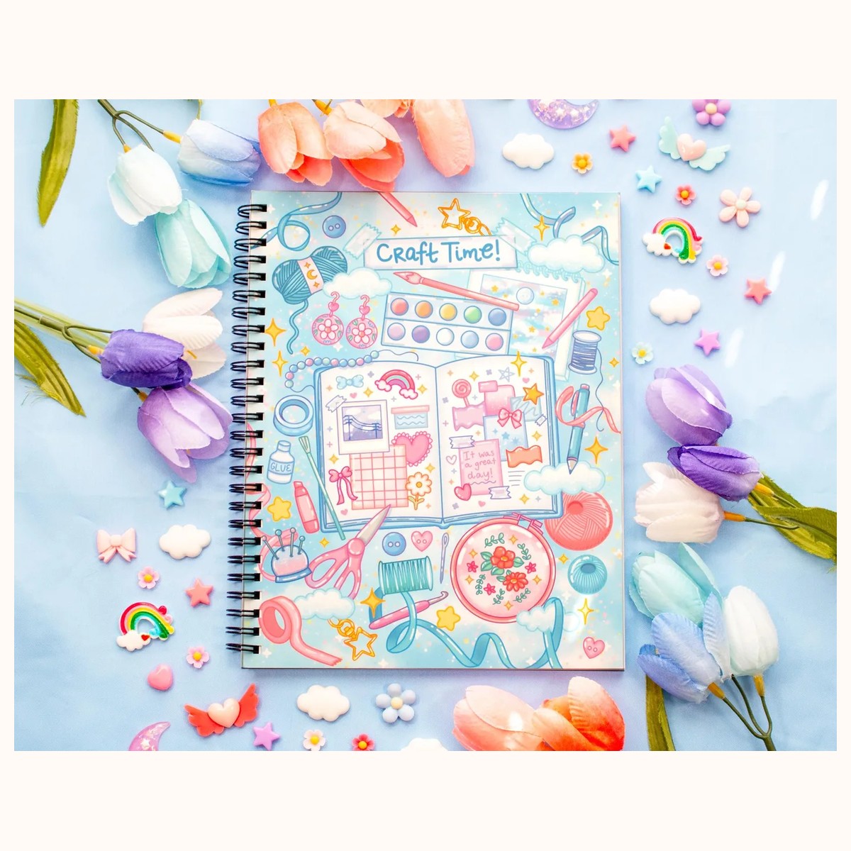 Craft Time Spiral Lined Notebook (7x9") by Farouk Book Store