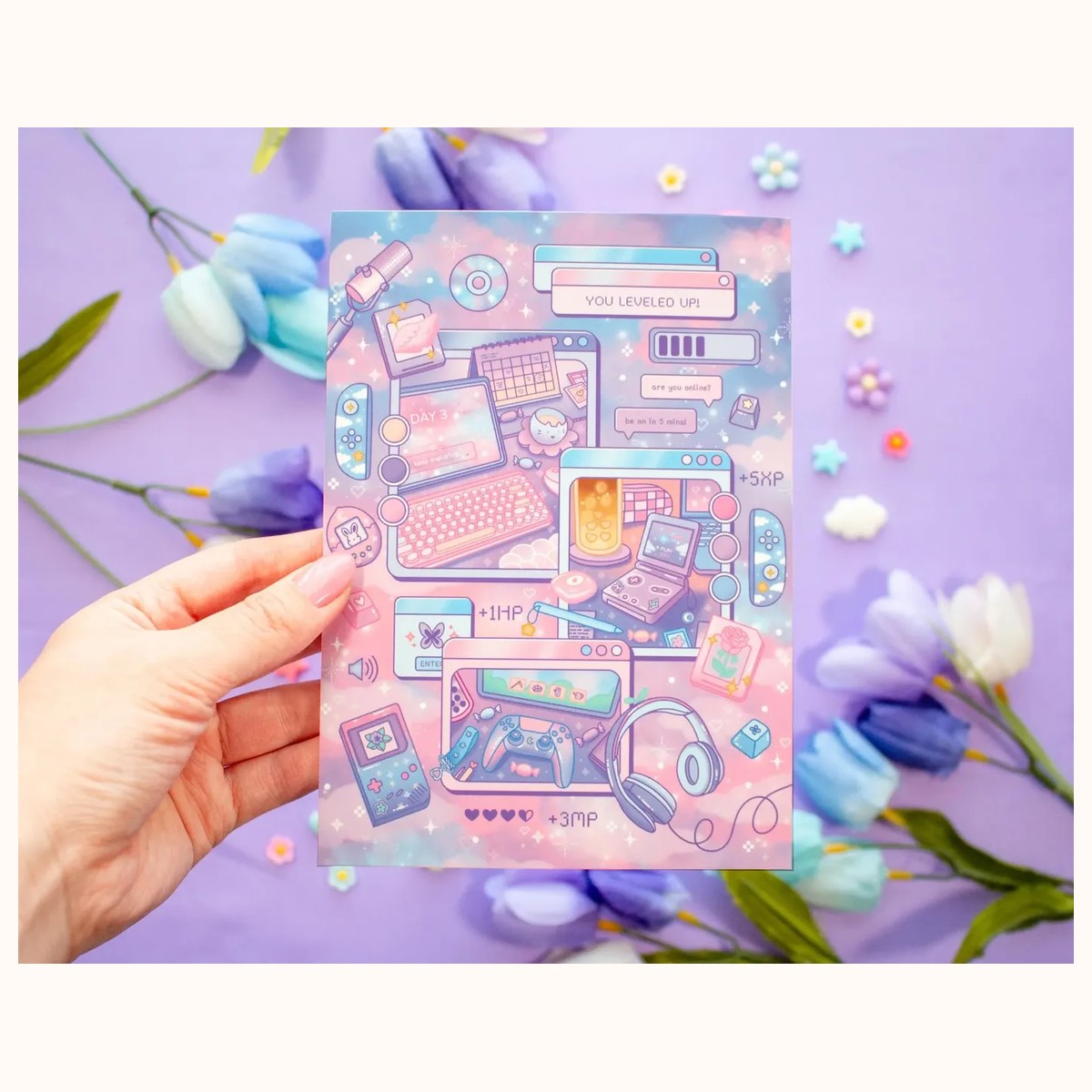 Game Time Cute Art Print view 3