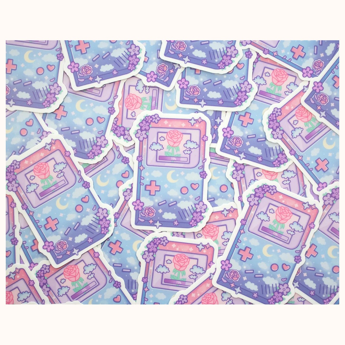 Game Girl Aesthetic Vinyl Sticker view 3