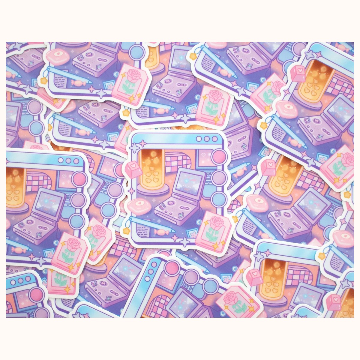 Chill Game Night Cute Aesthetic Vinyl Sticker view 3