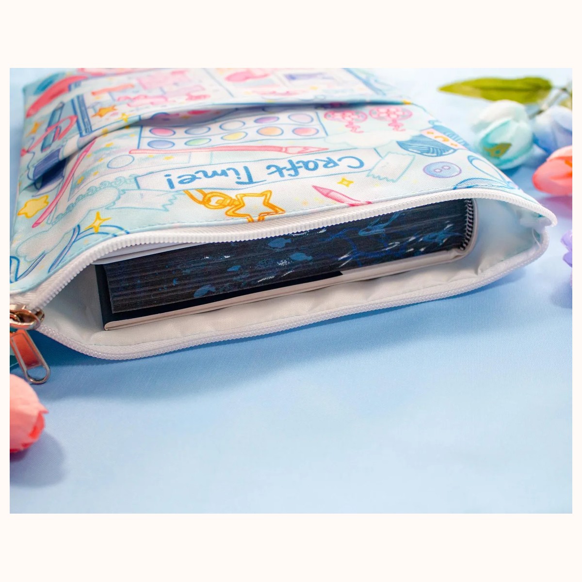 Craft Time Book Sleeve With Zipper and Pocket view 5