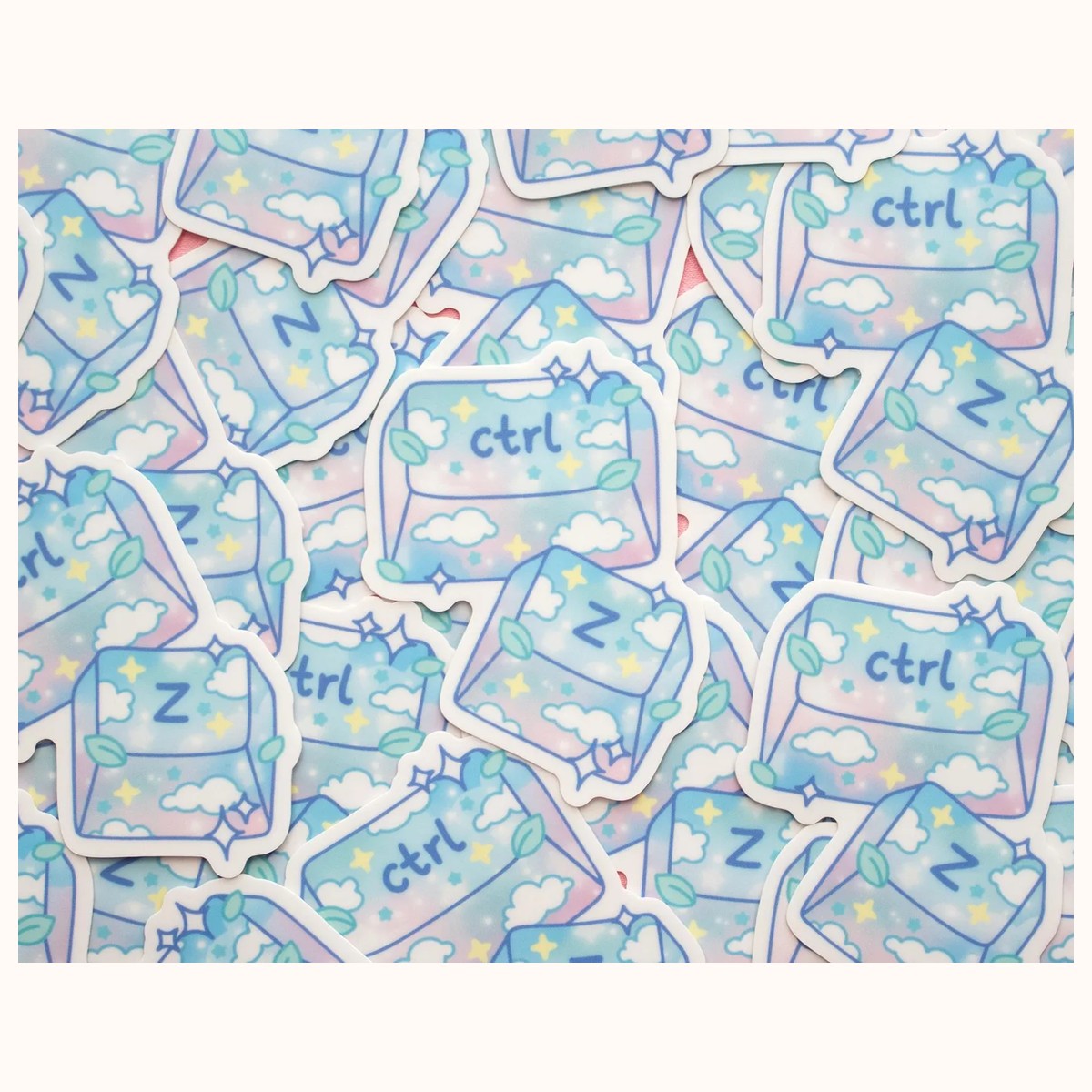 CTRL Z STEM Aesthetic Cute Vinyl Sticker view 3