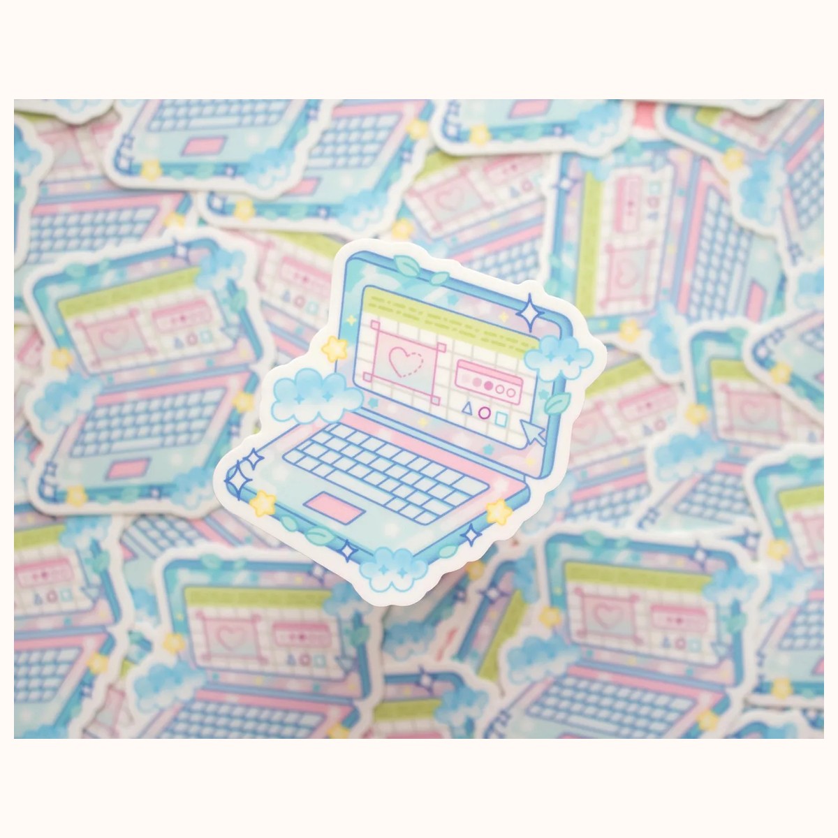 Spreadsheets STEM Aesthetic Cute Vinyl Sticker view 2