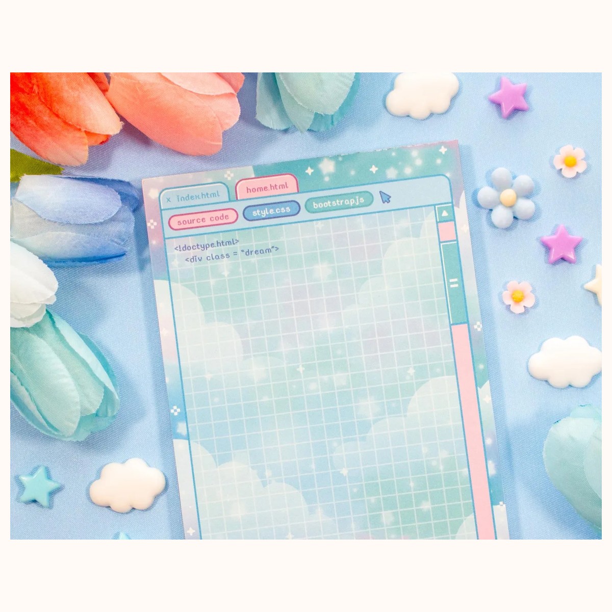 Soft Systems Coding STEM Aesthetic Dreamy Memo Notepad view 2