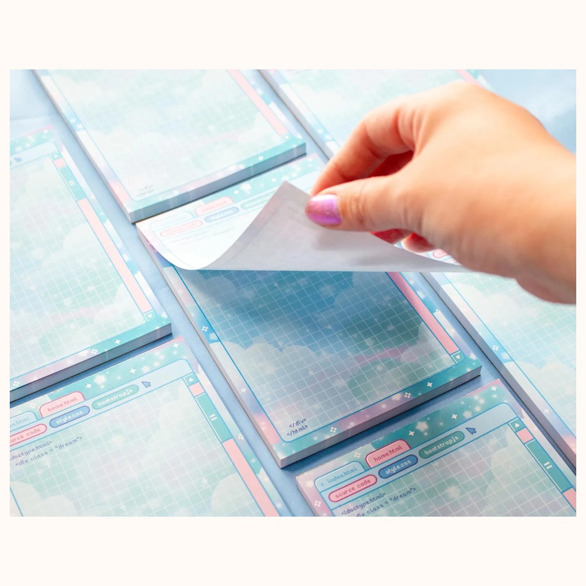 Soft Systems Coding STEM Aesthetic Dreamy Memo Notepad view 3