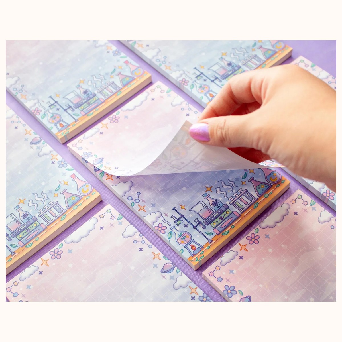 Curious Chemistry STEM Aesthetic Dreamy Memo Notepad view 2