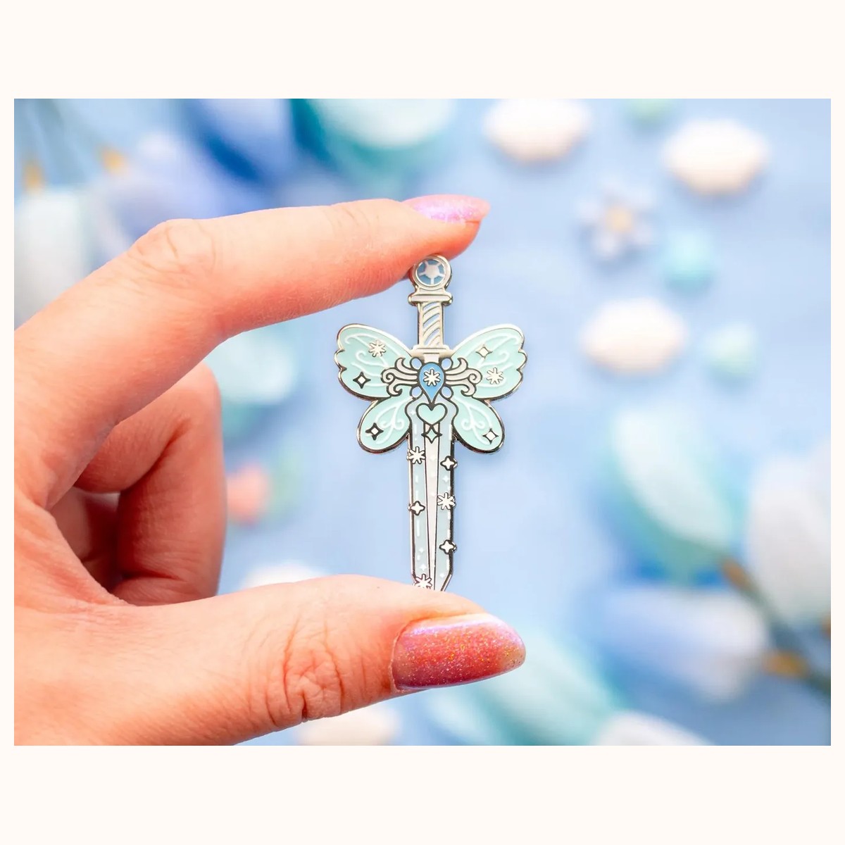 Frozen Sword Enamel Pin view 3