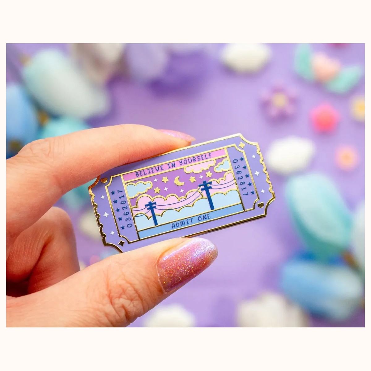 Ticket Enamel Pin view 2