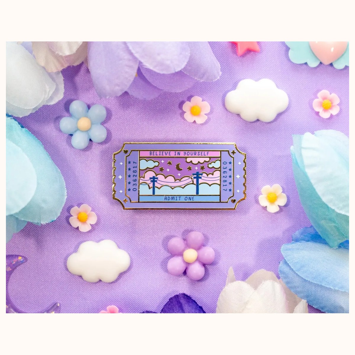 Ticket Enamel Pin view 3