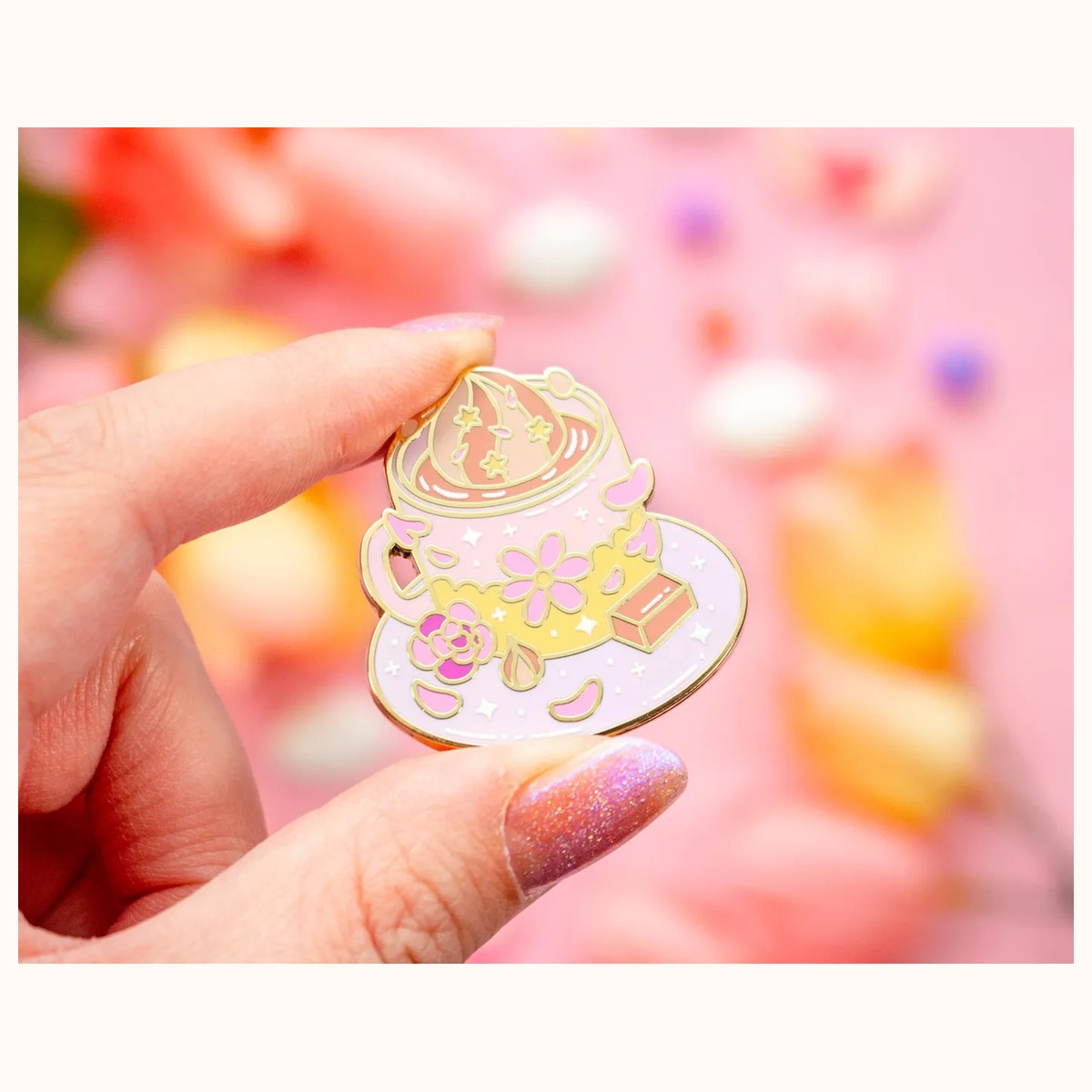 Cozy Coffee Enamel Pin view 2
