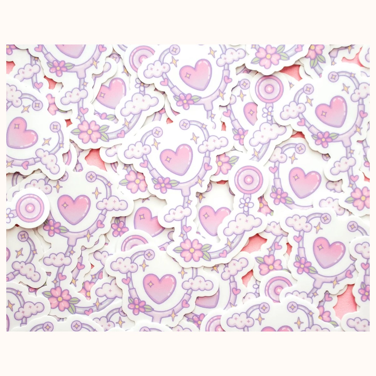 Stethoscope Aesthetic Cute Vinyl Sticker view 3