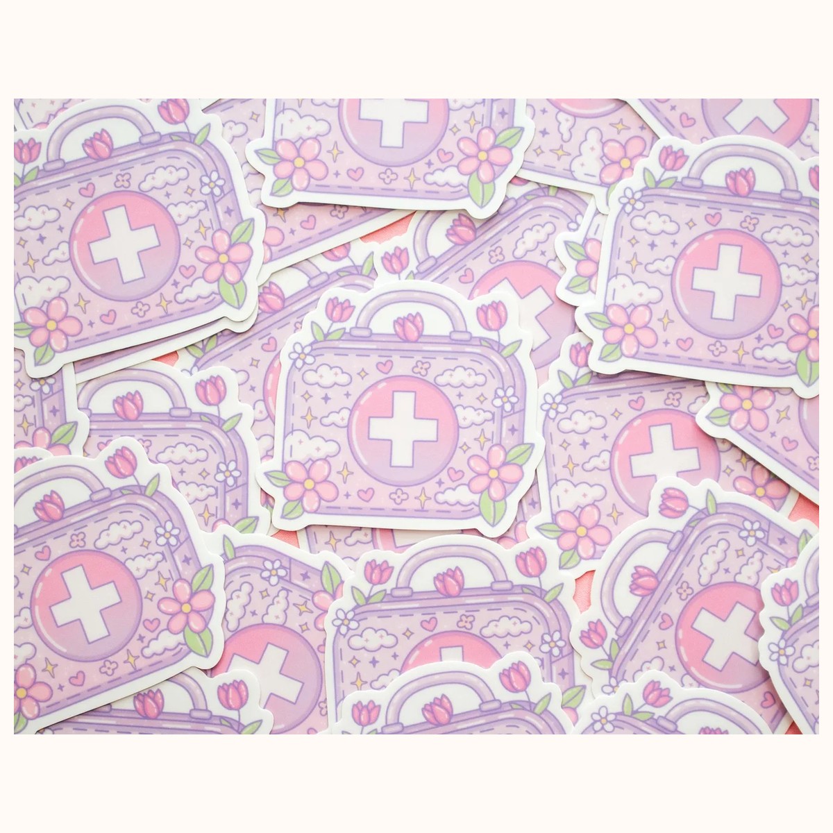 First Aid Kit Aesthetic Cute Vinyl Sticker view 3