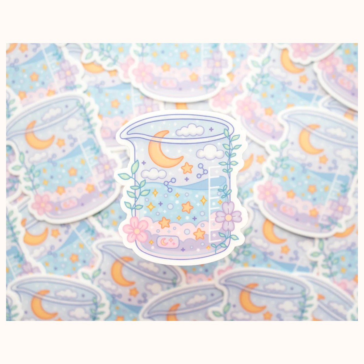 Beaker Aesthetic Cute Vinyl Sticker view 2
