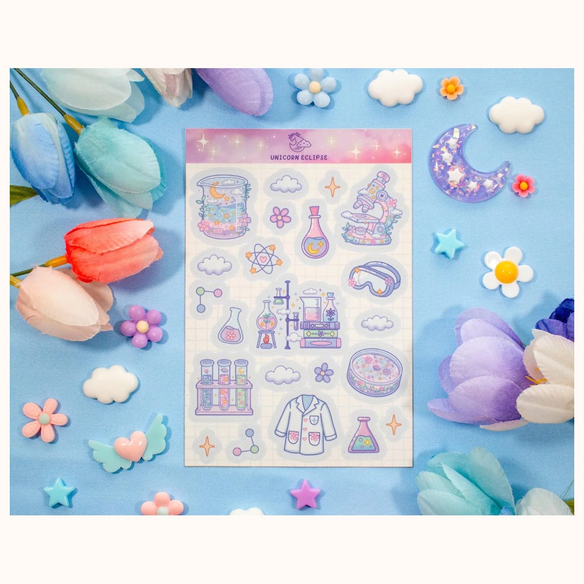 Curious Chemistry STEM Cute Planner Sticker Sheet, stickers from Farouk Book Store