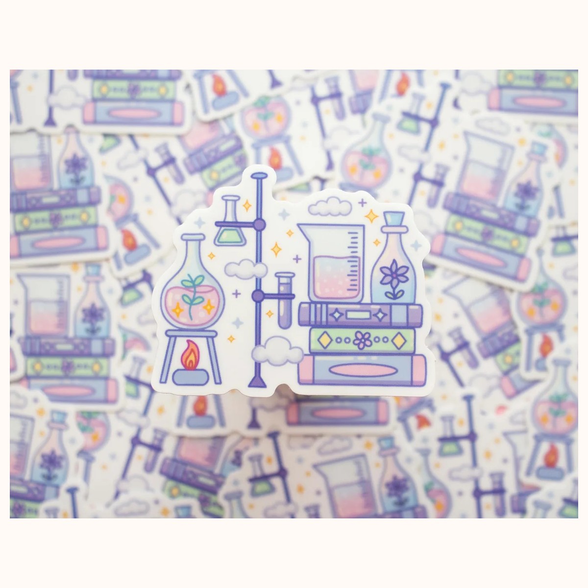 Science Experiment Aesthetic Cute Vinyl Sticker view 2
