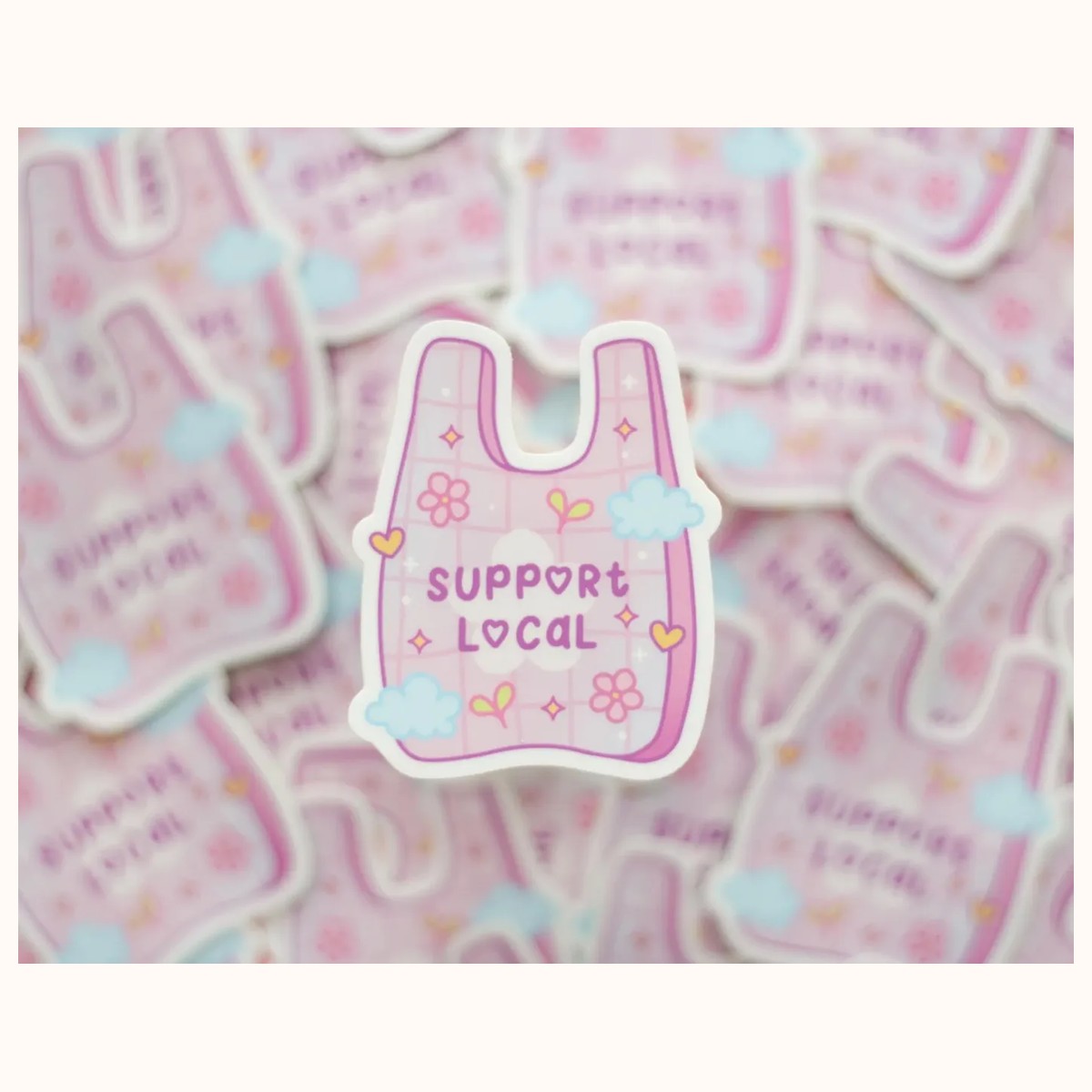 Grocery Bag Sticker | Cute Aesthetic Waterproof Durable Laptop Sticker view 3