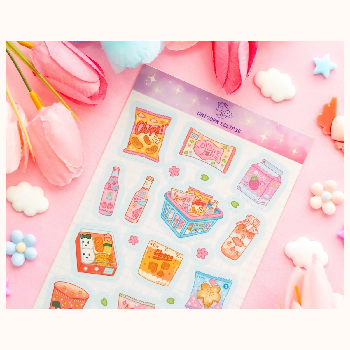Mini Mart Aesthetic Cute Sticker Sheet view 2