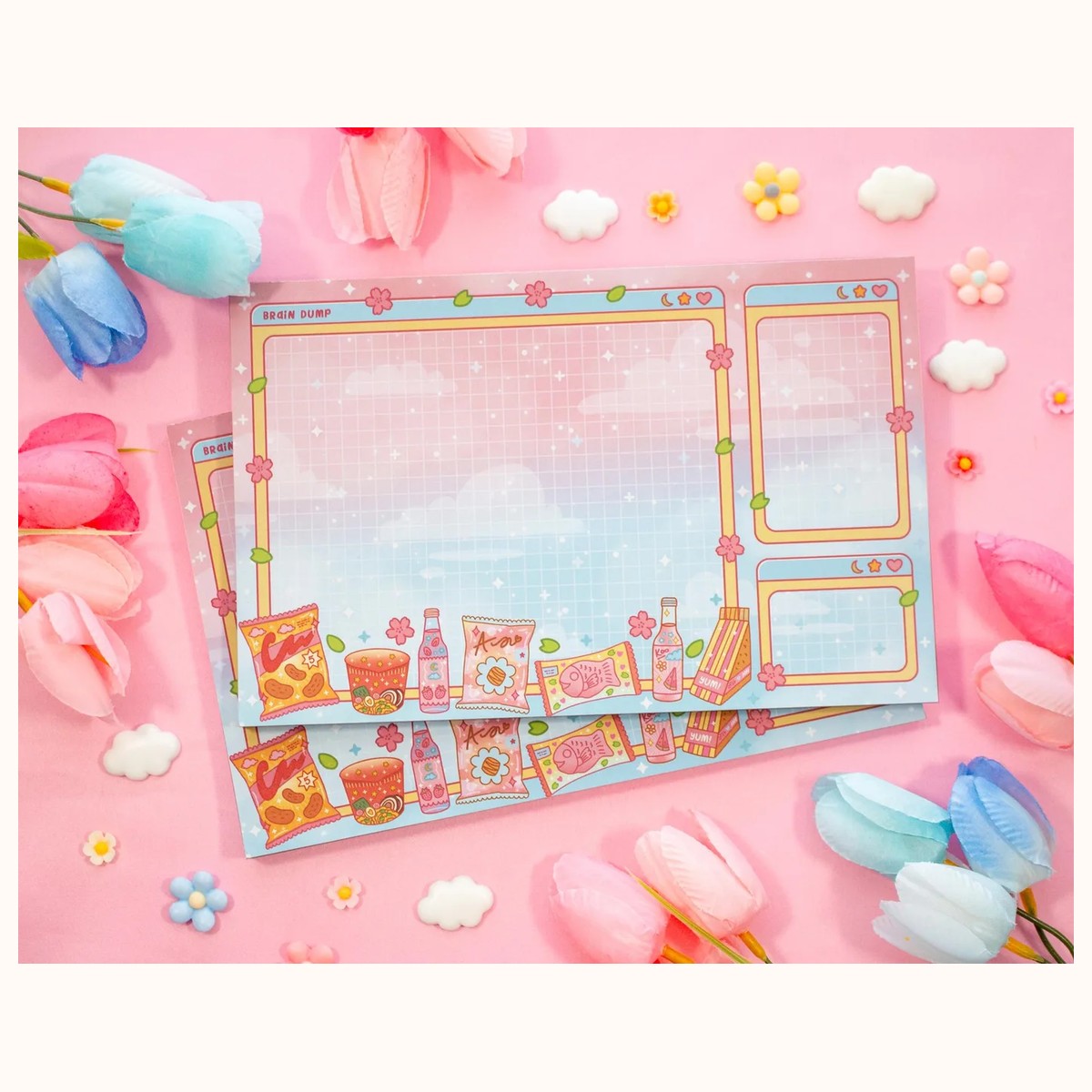 Mini Mart Brain Dump Planner Pad | Kawaii Art Aesthetic Stationery view 3