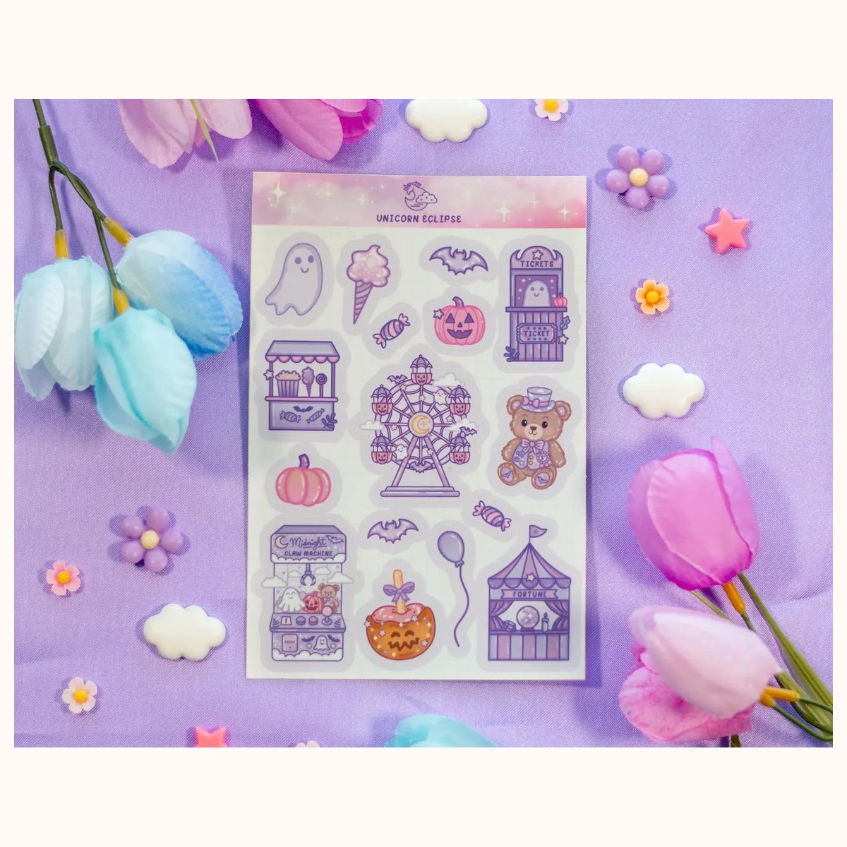 Midnight Carnival Sticker Sheet | Planner Stickers, Decorative Stickers, stickers from Farouk Book Store