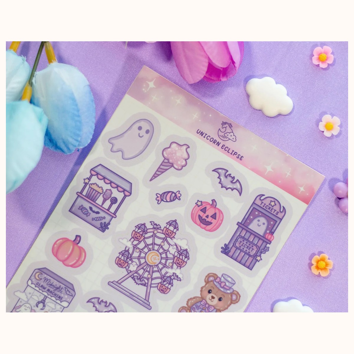 Midnight Carnival Sticker Sheet | Planner Stickers, Decorative Stickers view 2
