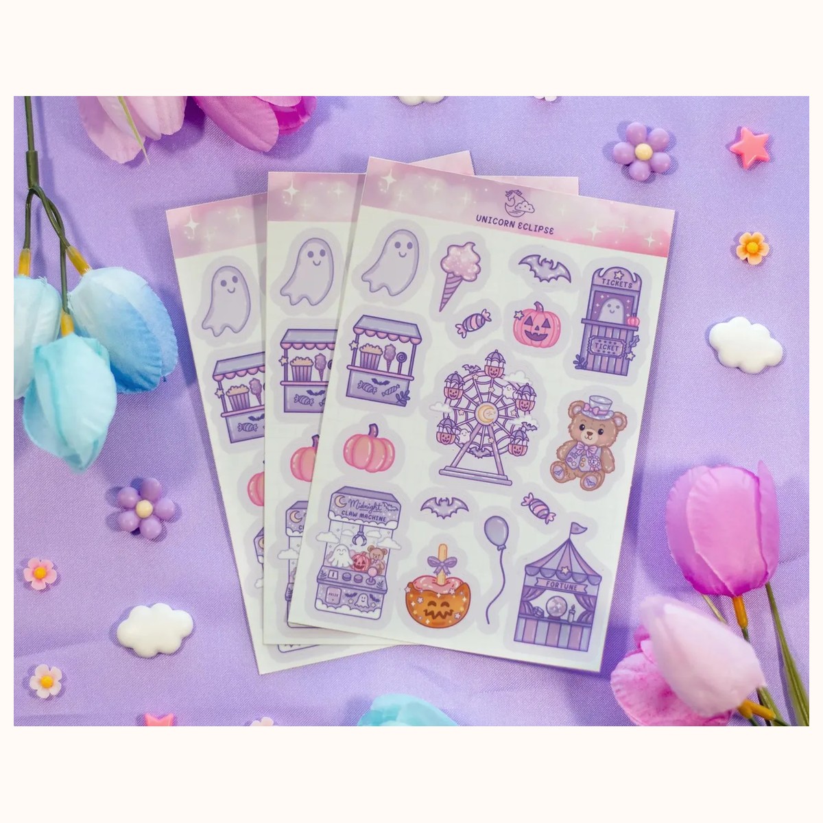 Midnight Carnival Sticker Sheet | Planner Stickers, Decorative Stickers view 3