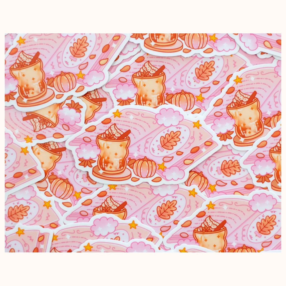 Pumpkin Journal Aesthetic Cute Vinyl Sticker view 3