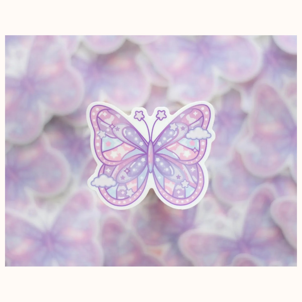 Magical Butterfly Aesthetic Cute Vinyl Sticker view 2
