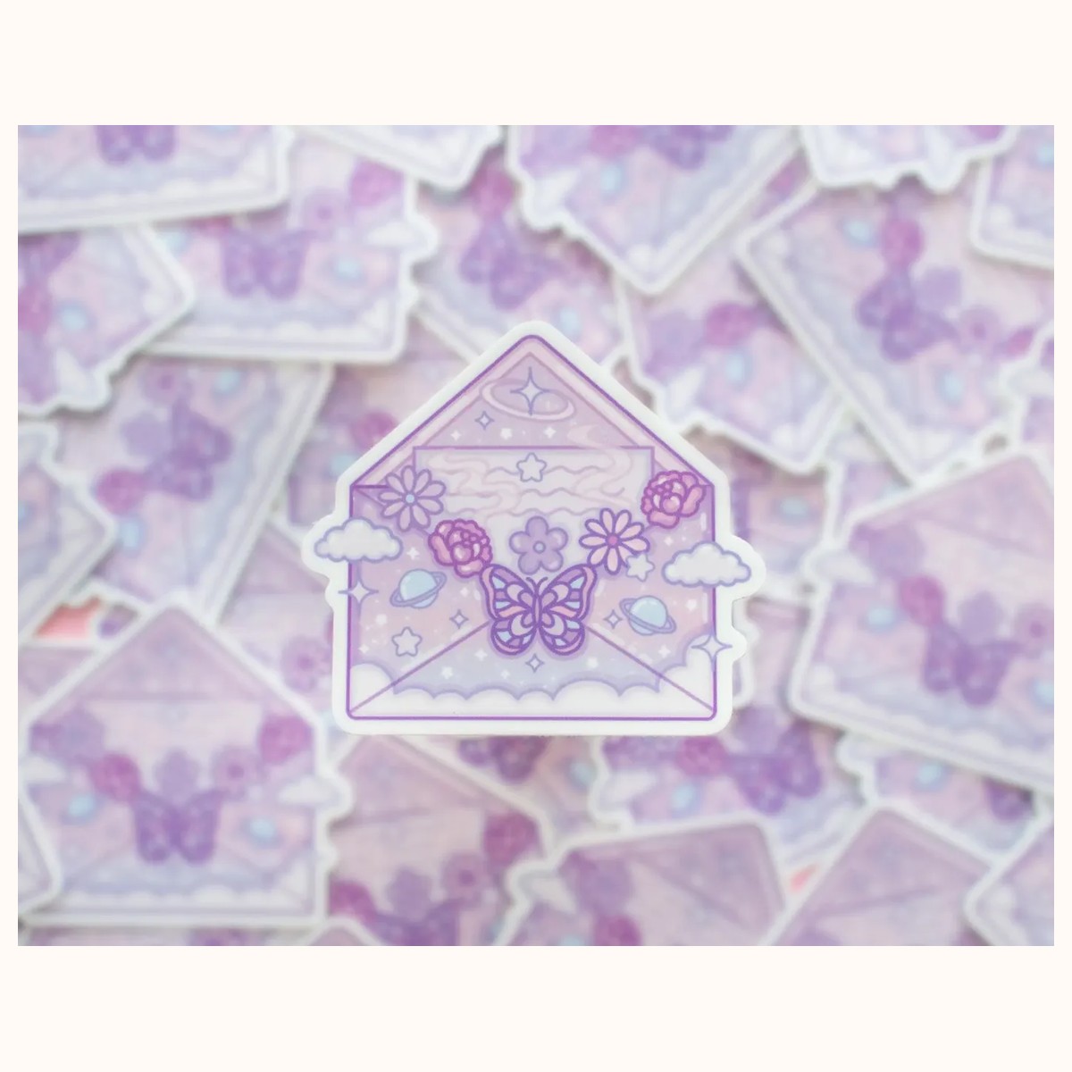 Magical Envelope Aesthetic Cute Vinyl Sticker view 2