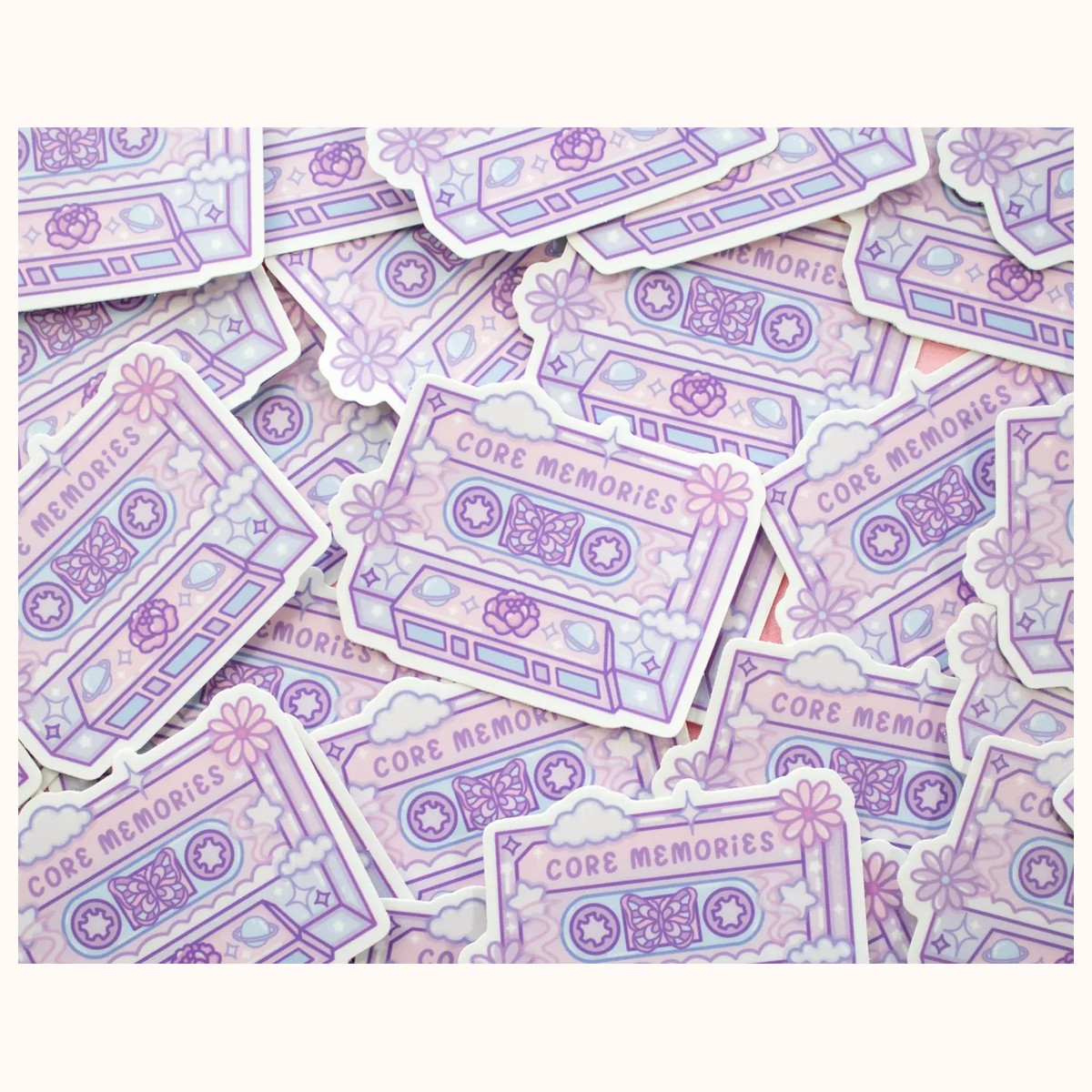 Magical Cassette Tape Aesthetic Cute Vinyl Sticker view 3