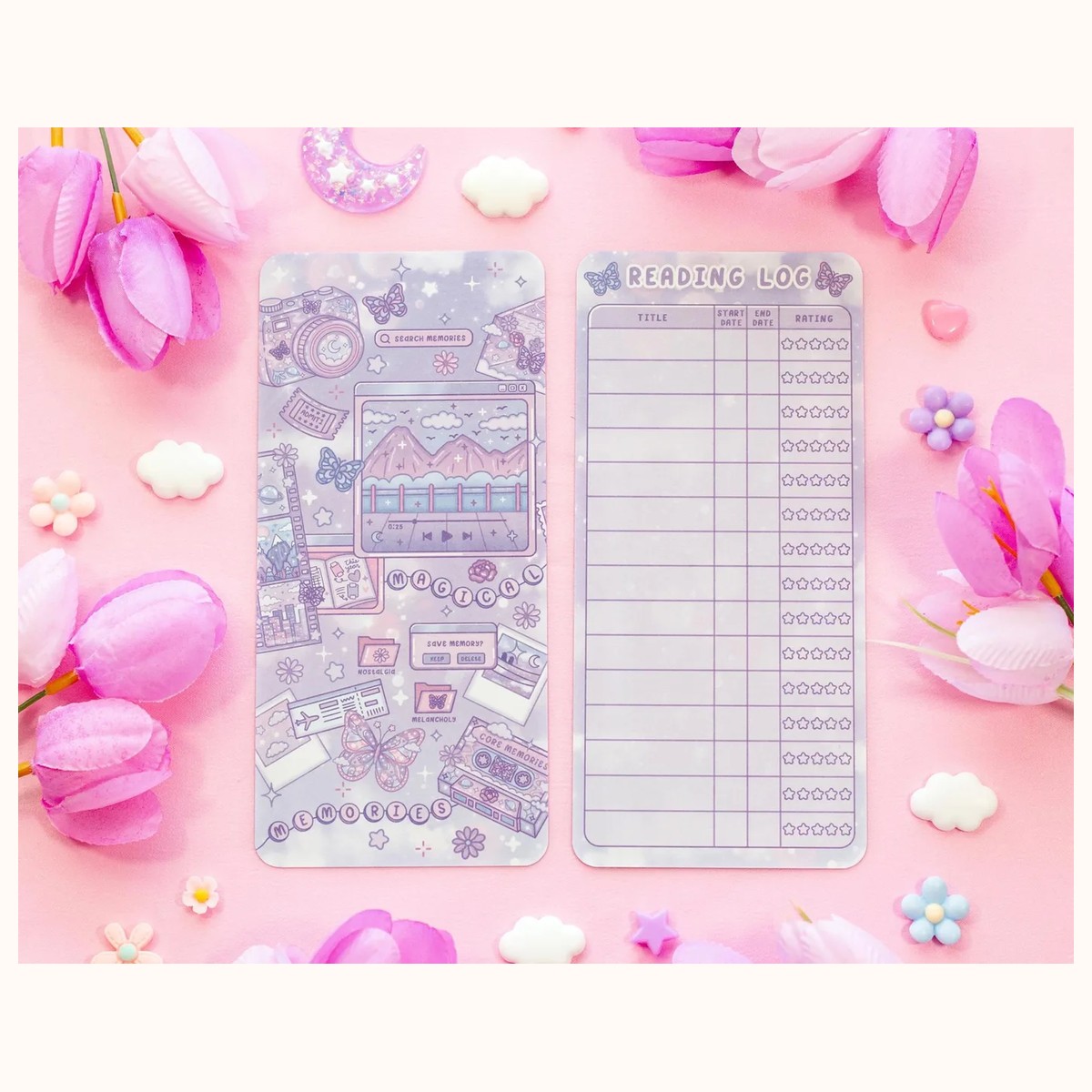 Magical Memories Reading Log Bookmark by Farouk Book Store