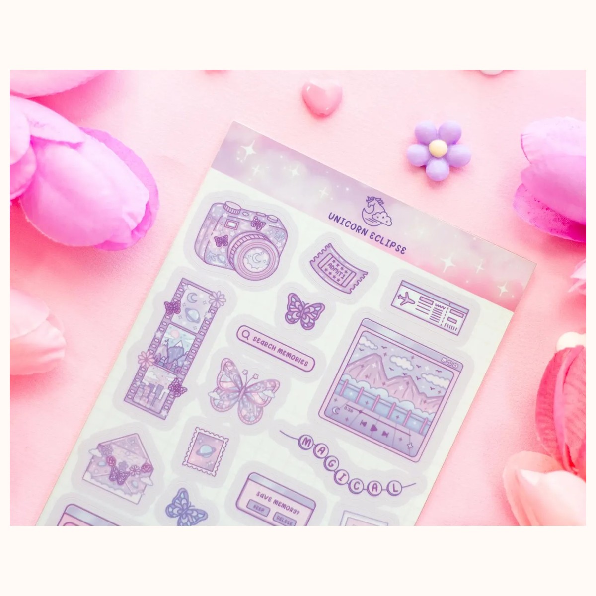 Magical Memories Sticker Sheet | Planner Stickers, Kawaii Stickers view 2