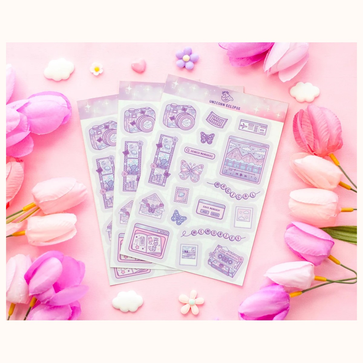 Magical Memories Sticker Sheet | Planner Stickers, Kawaii Stickers view 3