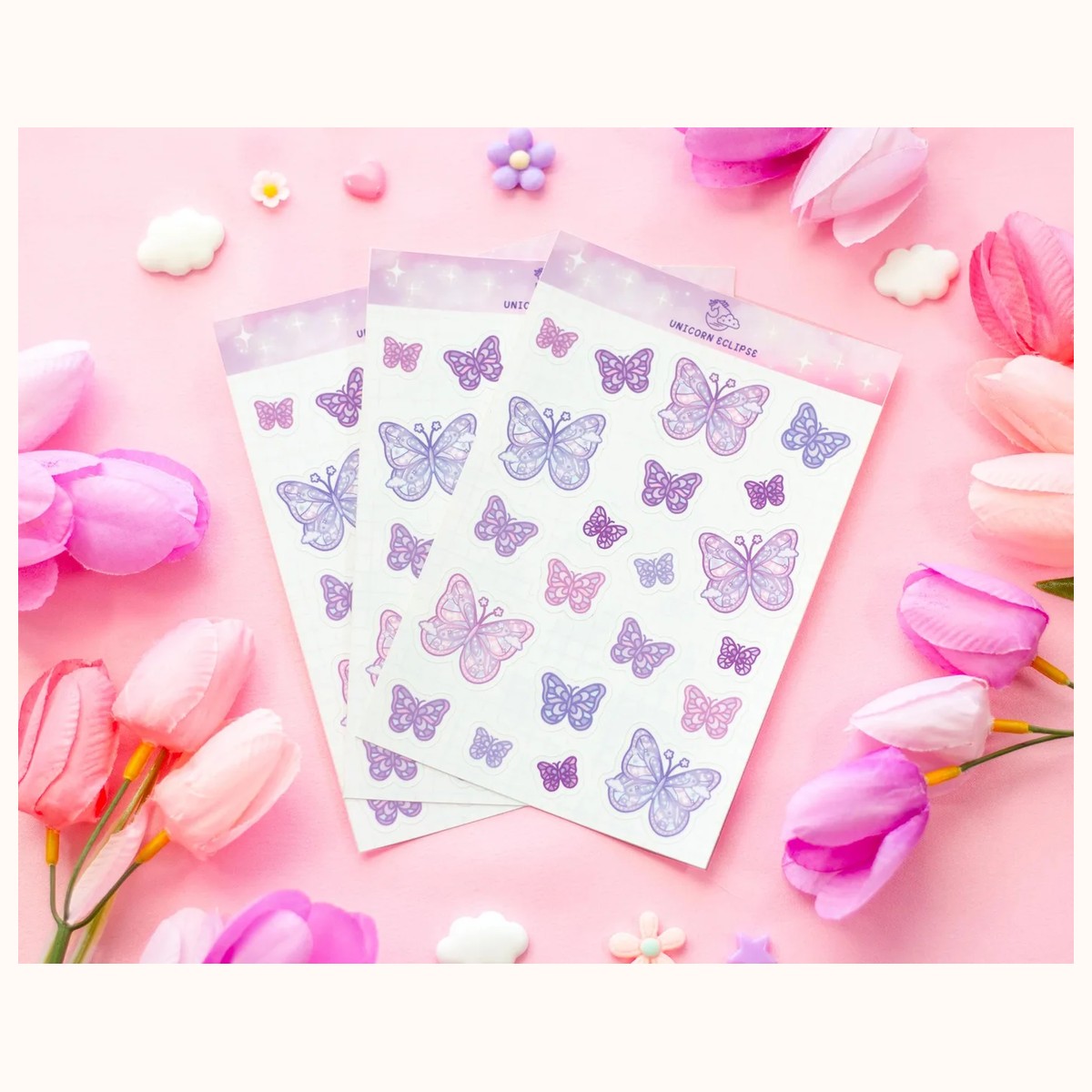 Magical Butterflies Sticker Sheet | Planner Stickers, Kawaii Stickers view 3