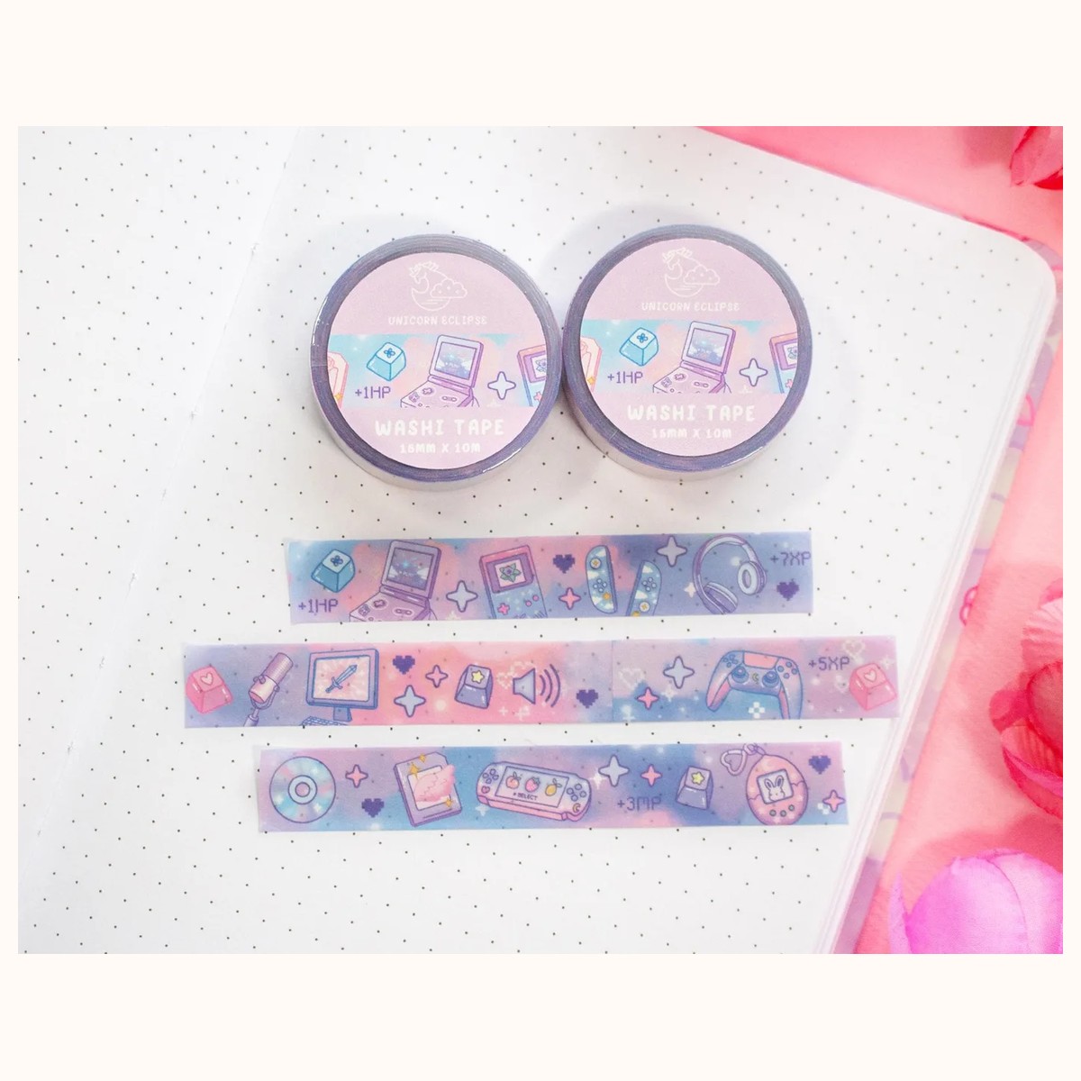 Game Time Kawaii Aesthetic Washi Tape by Farouk Book Store