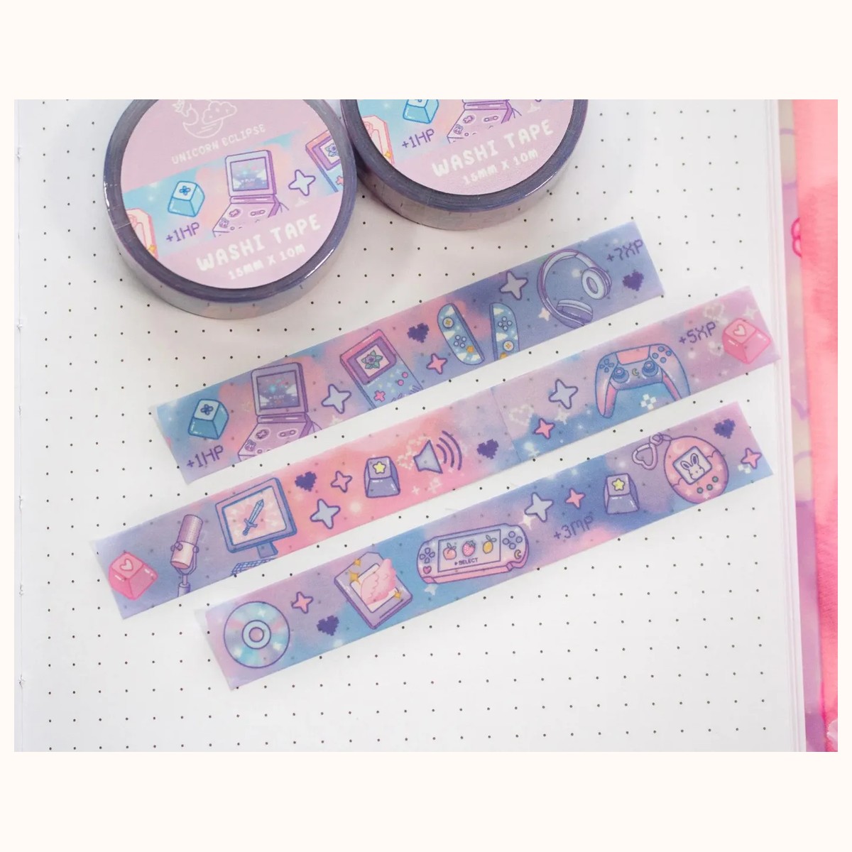 Game Time Kawaii Aesthetic Washi Tape view 2
