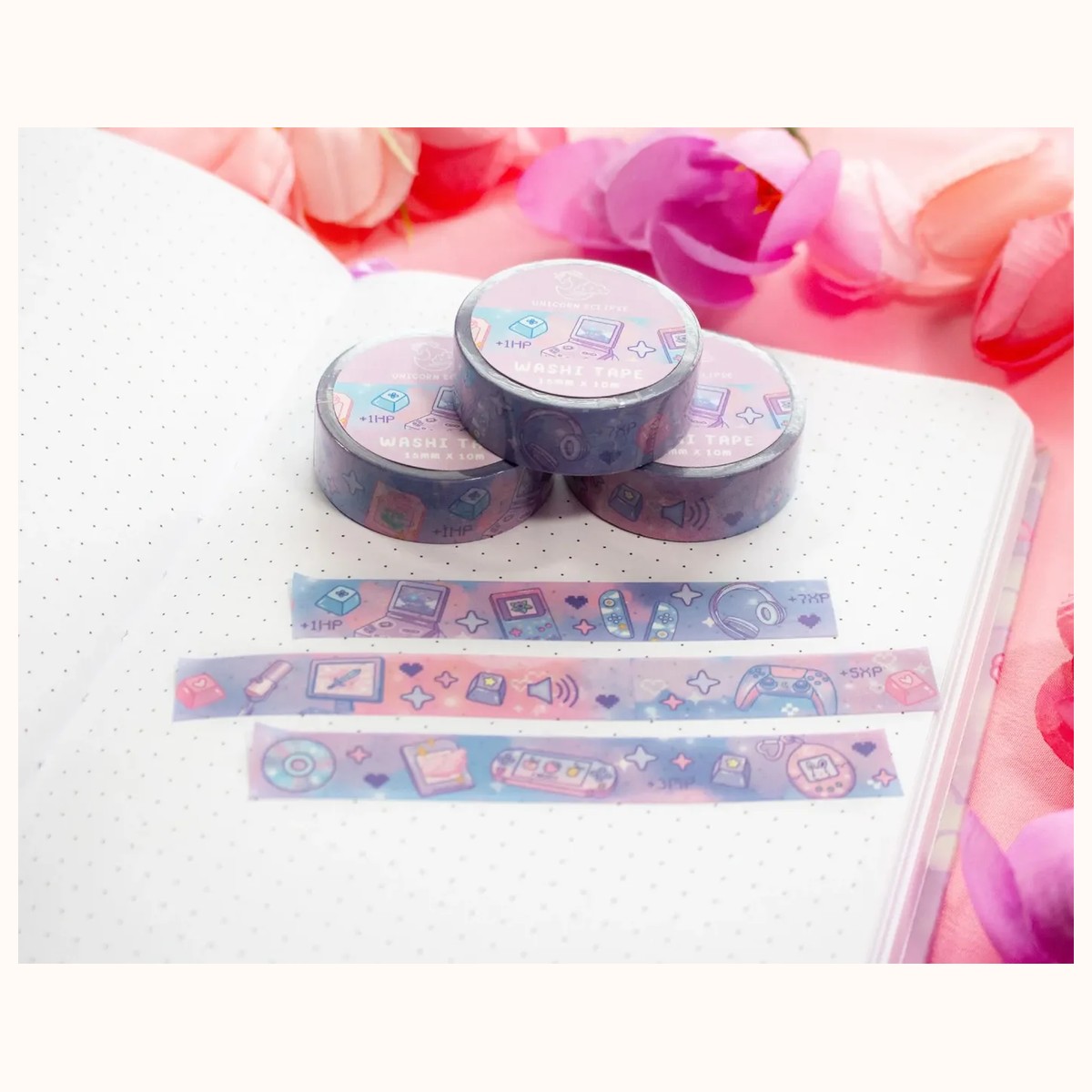 Game Time Kawaii Aesthetic Washi Tape view 3