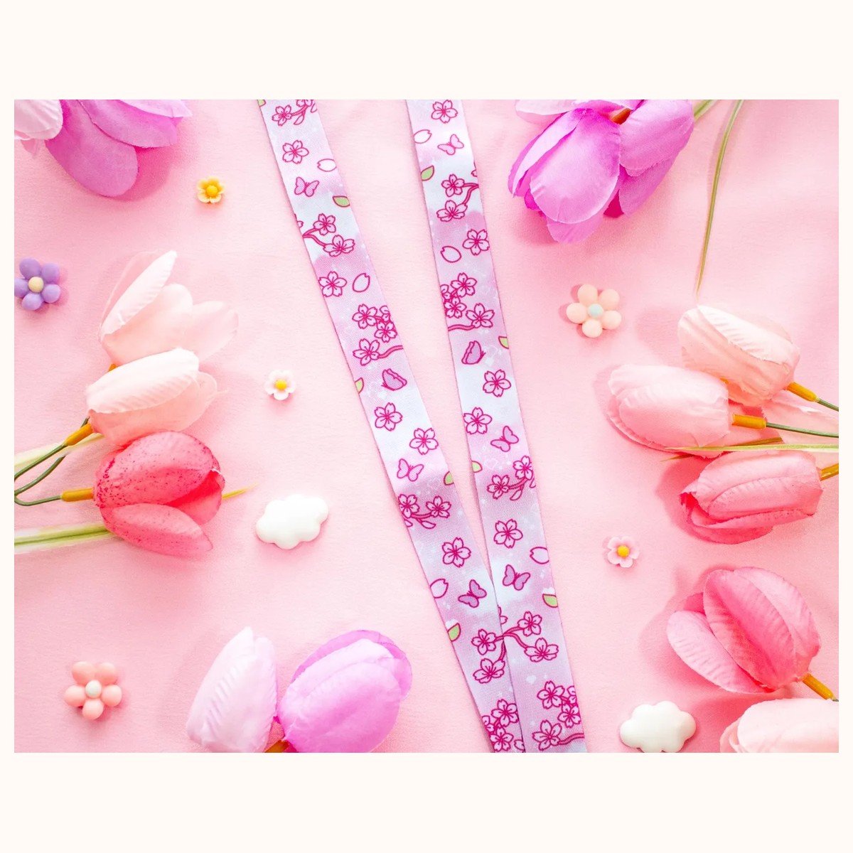 Sakura Breakaway Lanyard view 2