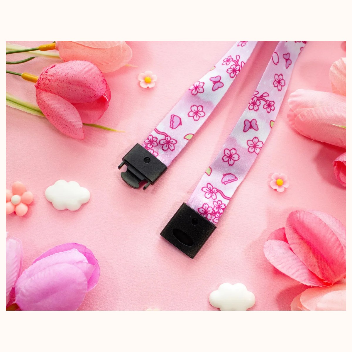 Sakura Breakaway Lanyard view 4