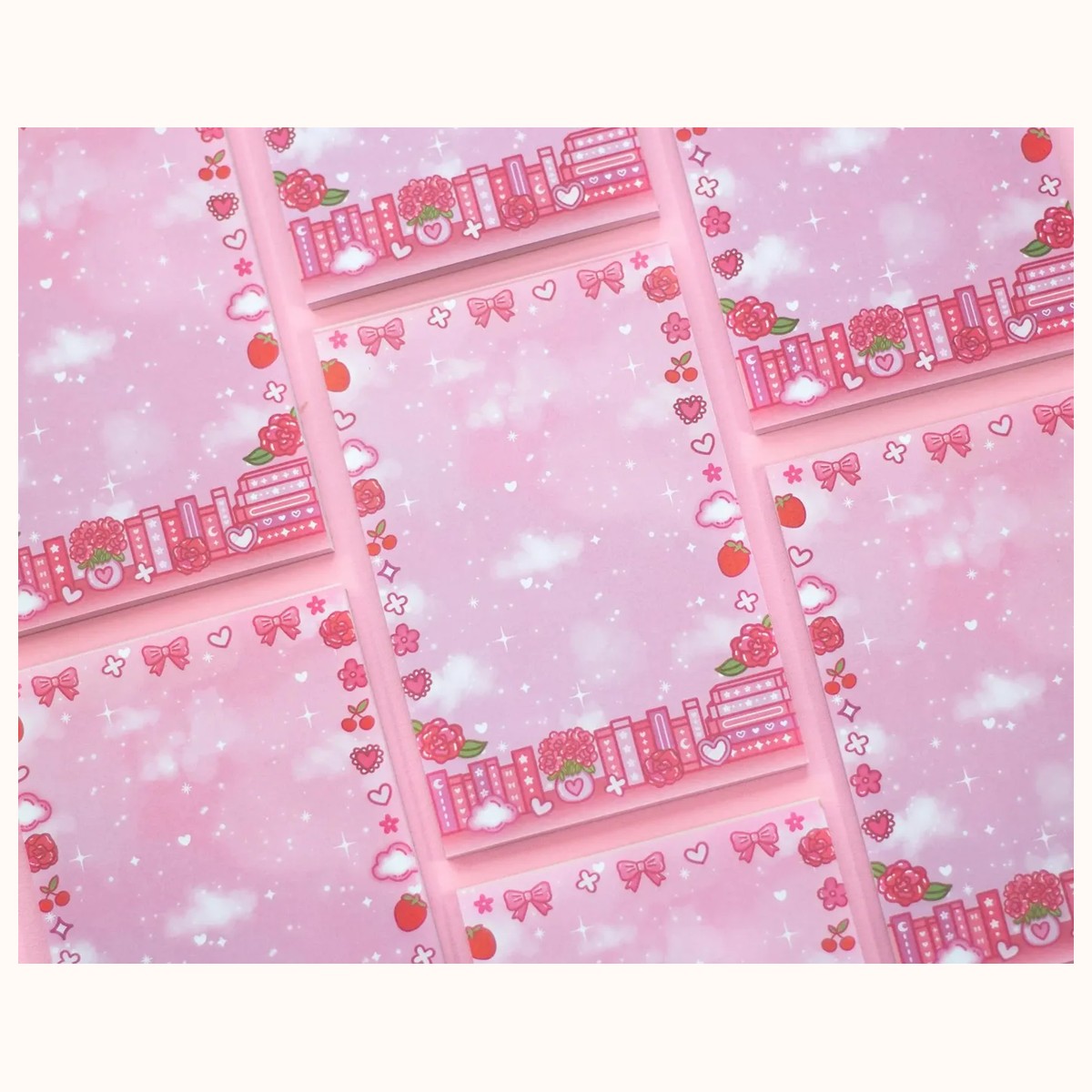 Love Story Notepad | Cute Dreamy Kawaii Aesthetic Stationery Memo Pad view 3