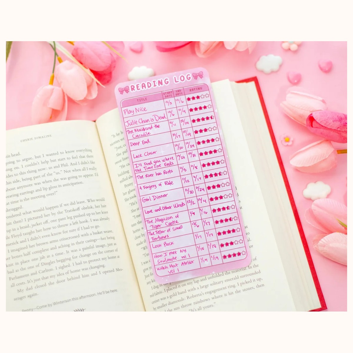 Love Story Reading Log Bookmark view 6