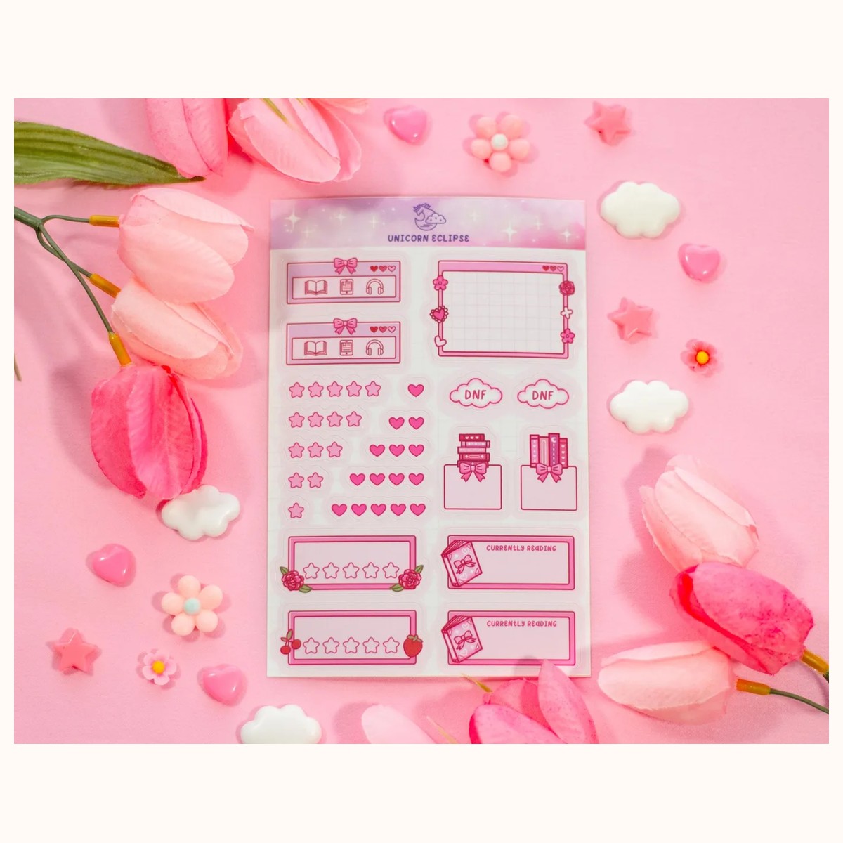 Love Story Book Review Sticker Sheet | Planner Stickers, Kawaii Stickers, stickers from Farouk Book Store