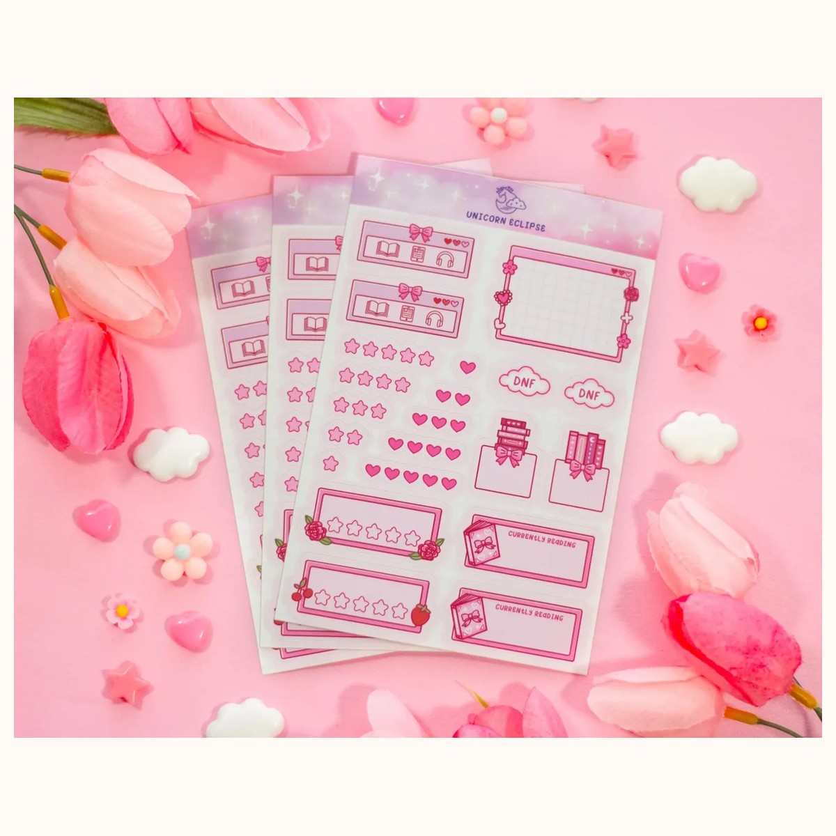 Love Story Book Review Sticker Sheet | Planner Stickers, Kawaii Stickers view 3